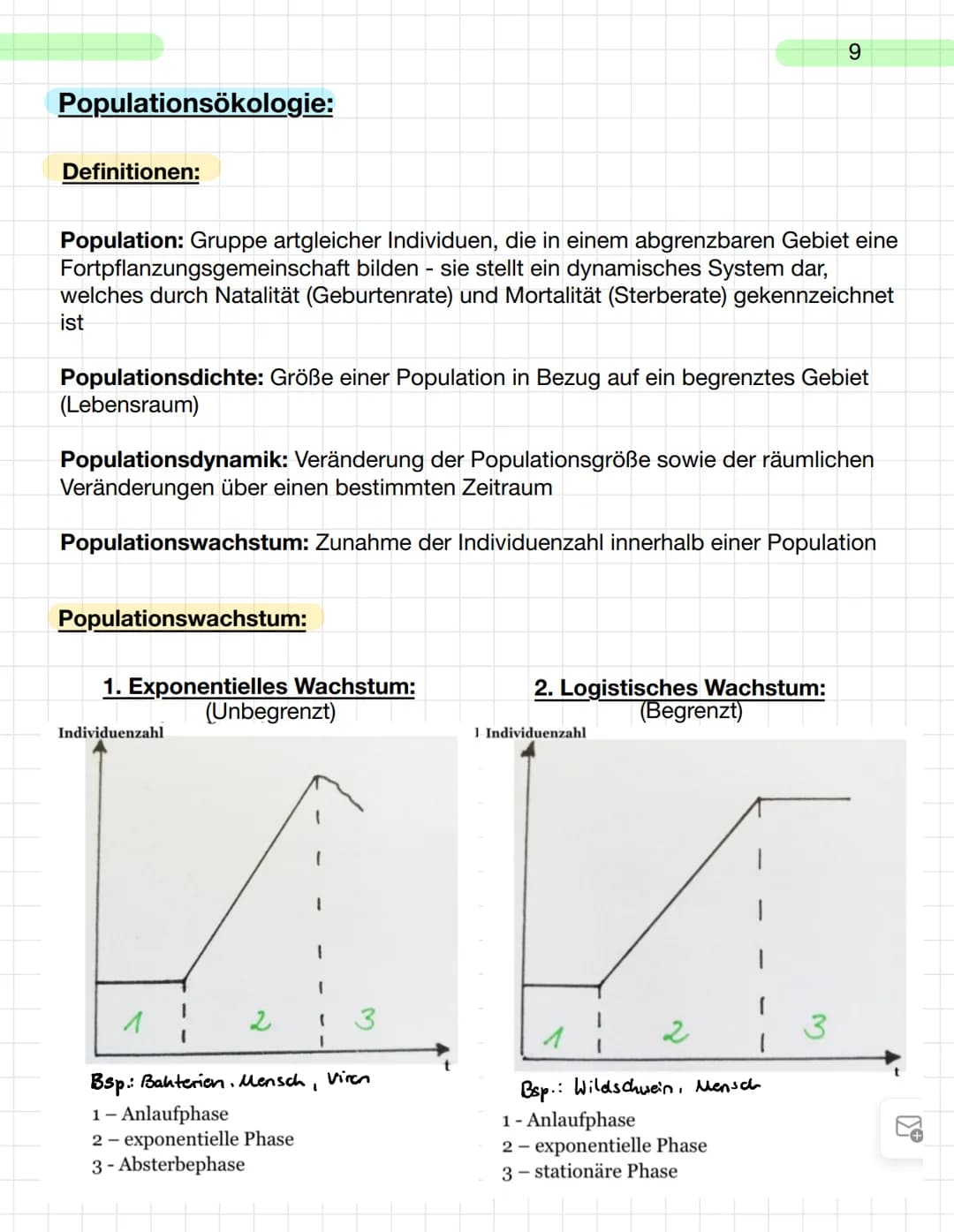  Biologie - Ökologie
Wichtige Definitionen:
Biozönose: Gesamtheit aller in einem geographisch abgegrenzten Raum
vorkommende Organismen = Leb