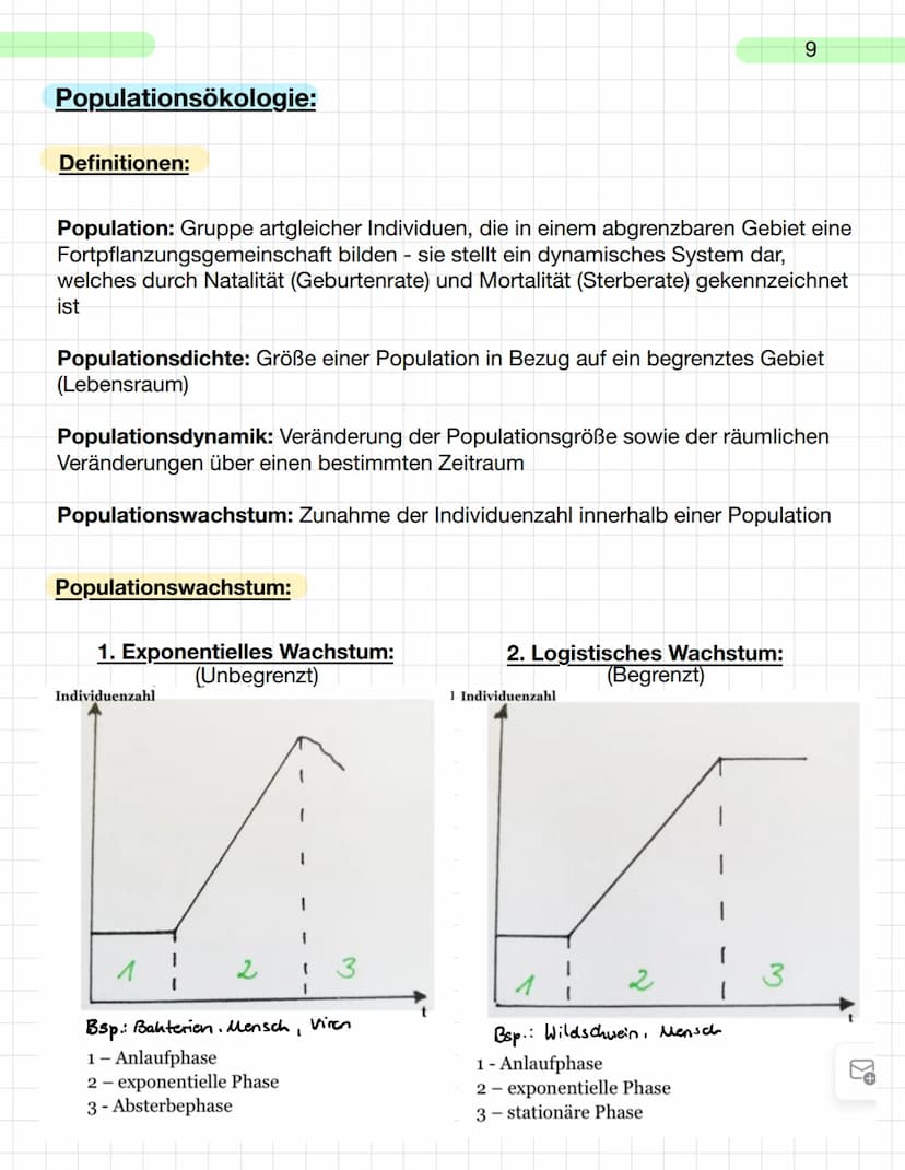  Biologie - Ökologie
Wichtige Definitionen:
Biozönose: Gesamtheit aller in einem geographisch abgegrenzten Raum
vorkommende Organismen = Leb