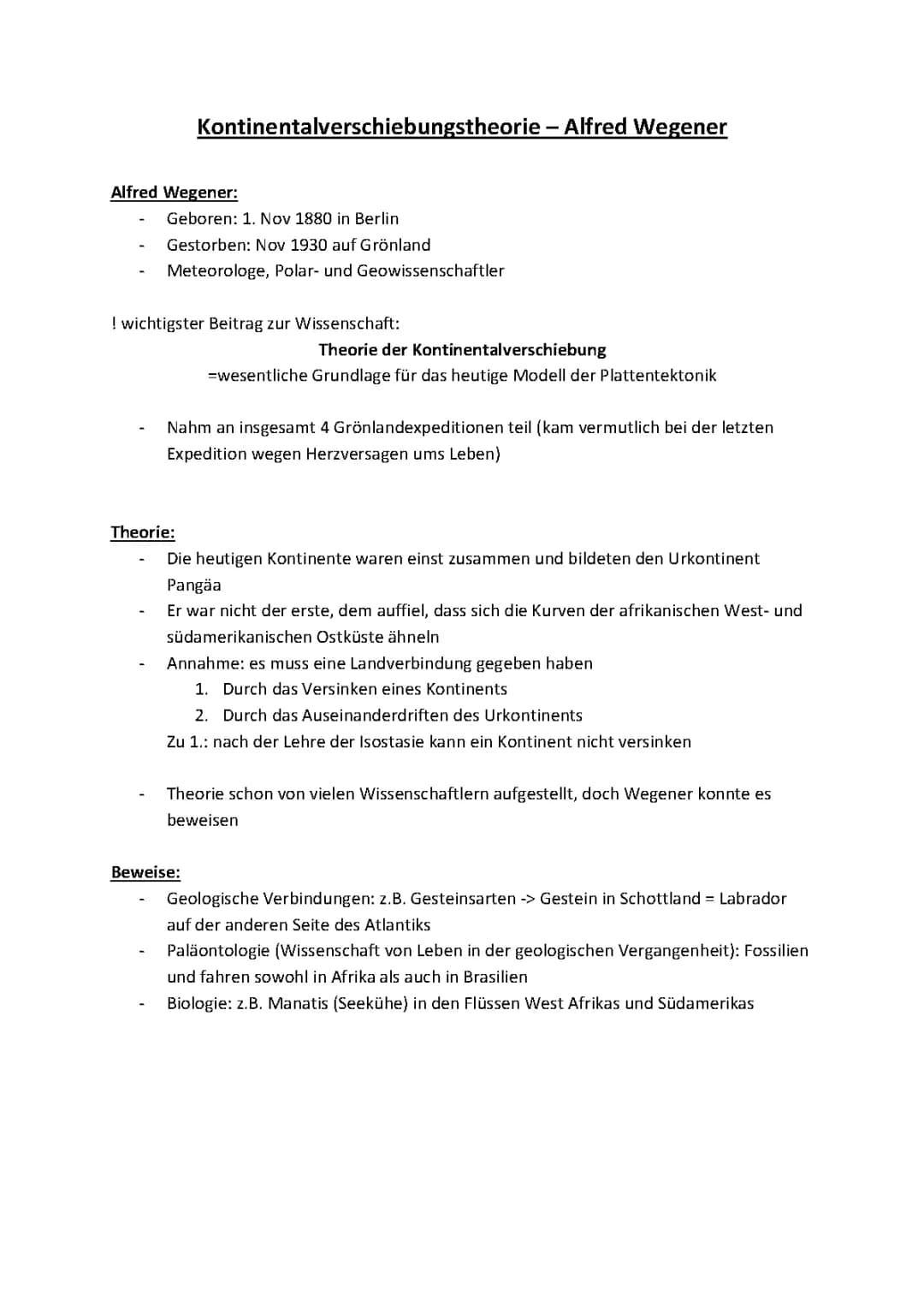 Kontinentalverschiebungstheorie