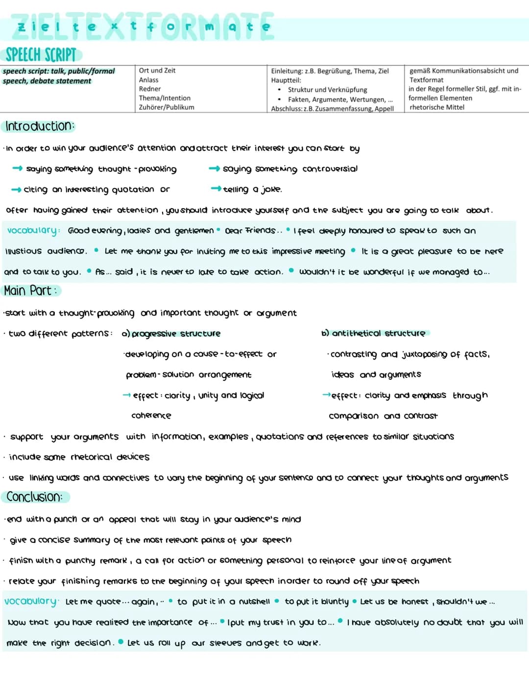 ZIELTEXTFORMAFE
COMMENT/ARGUMENTATIVE TEXT
>introduction:
intodruce the topic
• make some intoductory remarks in which you raise a question,