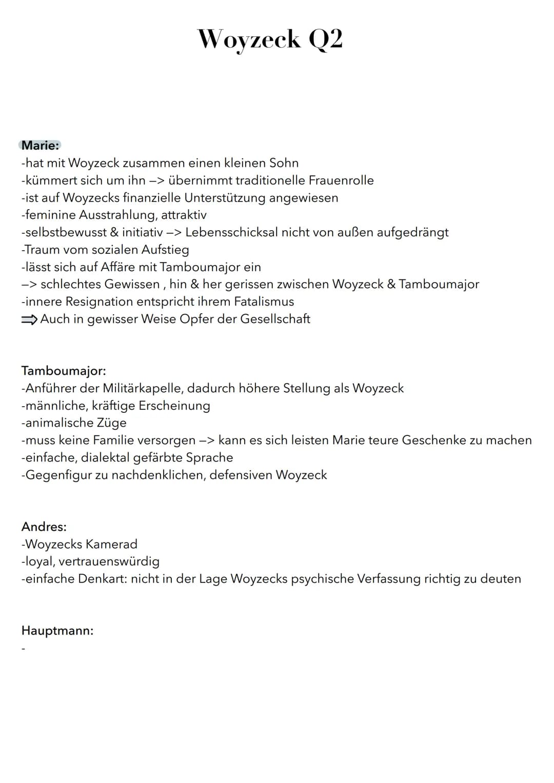 Inhalt:
Woyzeck Q2
-Drama von Georg Büchner -> blieb nach seinem Tod 1837 als Fragment zurück
-veröffentlicht 1879
-der einfache Soldat Fran