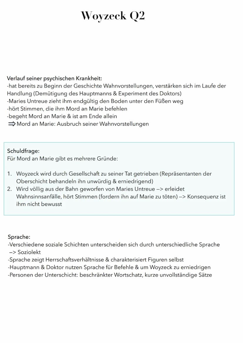 Inhalt:
Woyzeck Q2
-Drama von Georg Büchner -> blieb nach seinem Tod 1837 als Fragment zurück
-veröffentlicht 1879
-der einfache Soldat Fran