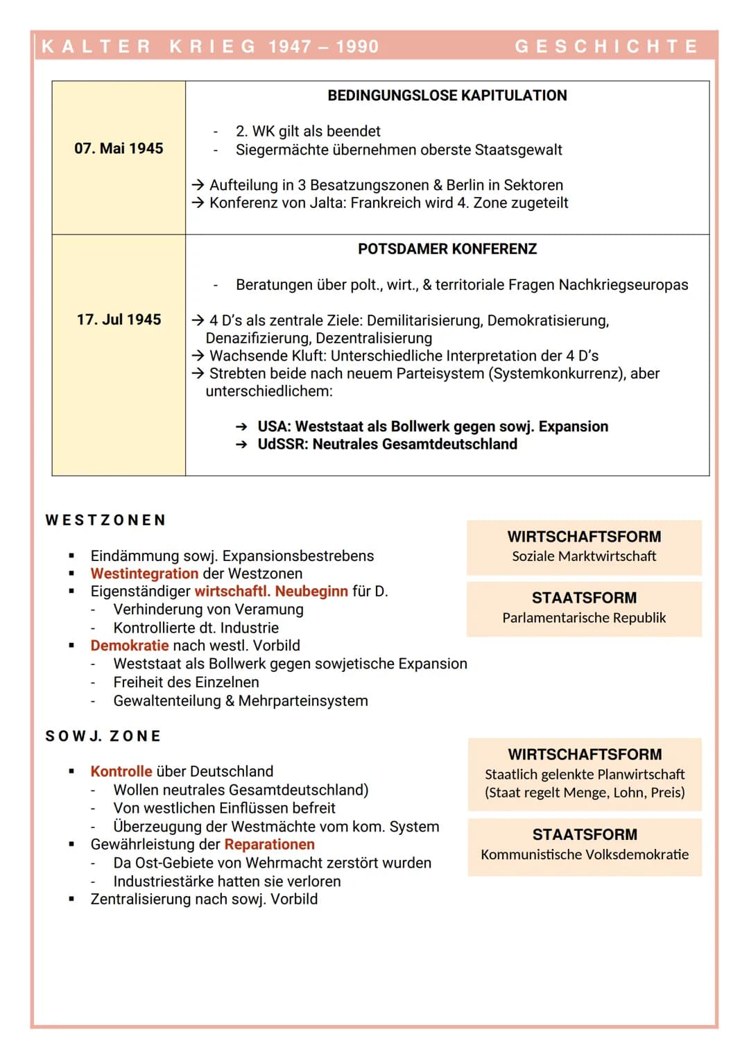 KALTER KRIEG 1947 - 1990
■
AUSBRUCH DES KRIEGES
,,USA als zum Imperialismus geneigte Macht, die mit Politik der offenen Tür die
kriegsgeschw