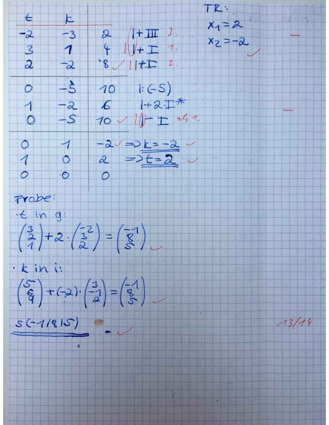 Nr. 1
a)
1. Funktion:
У-уг
X1-x2
m=
·b
6 = - ²3/3² · (-1) + b
6
5 = ³²/3² +b 1 = ²/1/²0
27=6=52²
g(x) = -x + 5 룸
6-3
=-=-=-4 = = = -3
3
-S
+