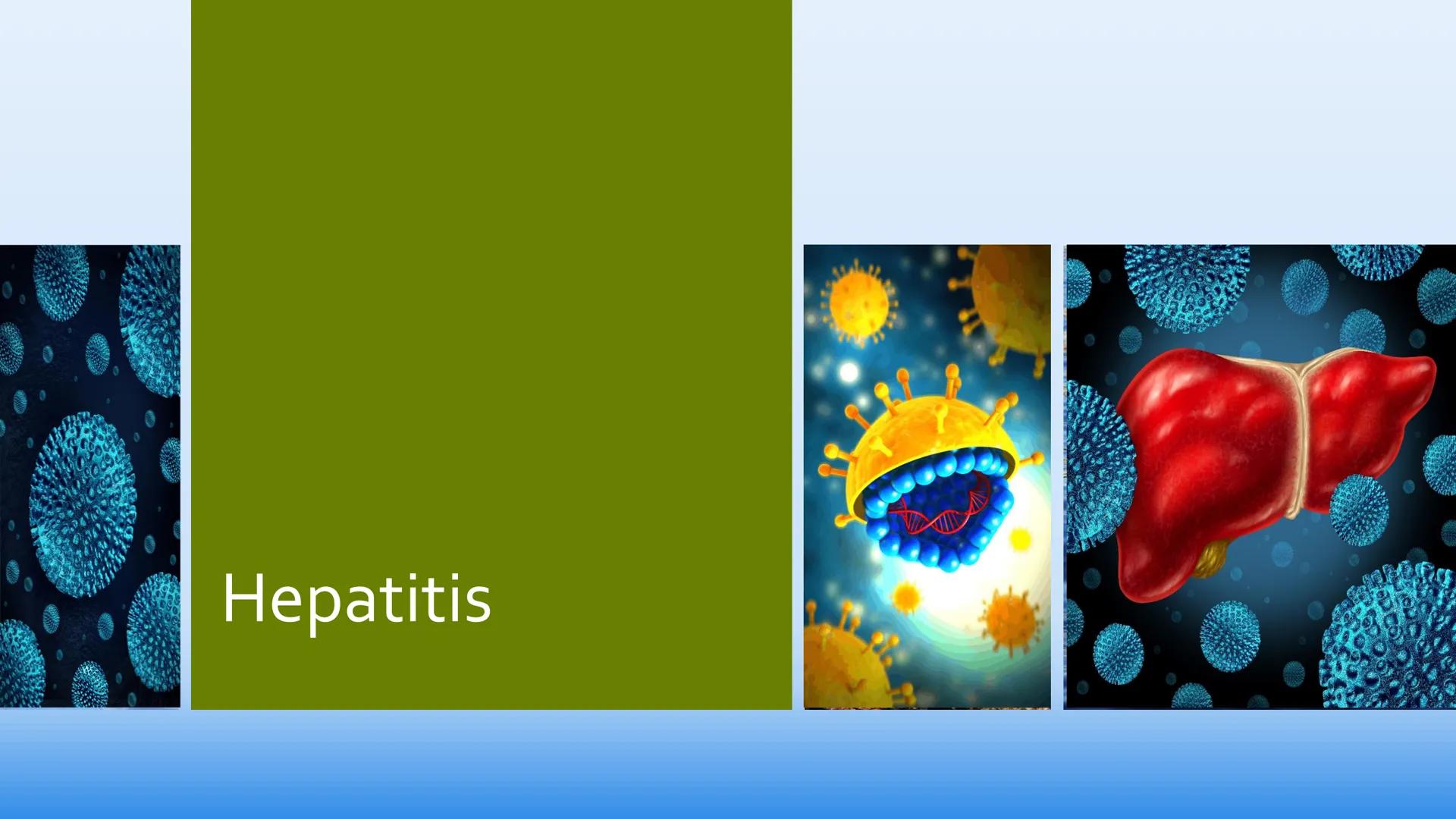 Hepatitis 2
15.09.2022
Was ist Hepatitis?
Entzündung an der Leber.
●
• Infektionen wie Viren, Giftstoffe, Medikamente oder Alkohol schädigen