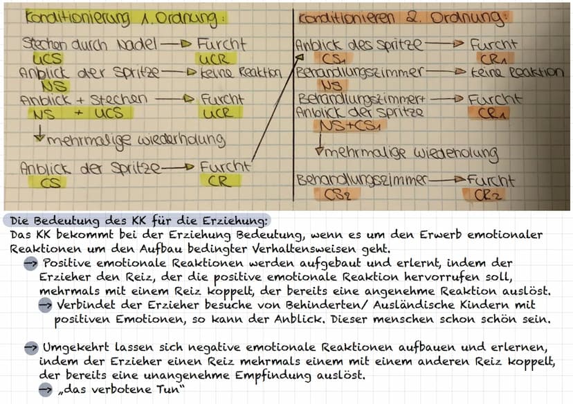Das Klassische Konditionieren (KK) (Kap. 14)
Definition Theorien:
Theorien zur systematischen Erklärung von nicht beobachtbaren Lernprozesse