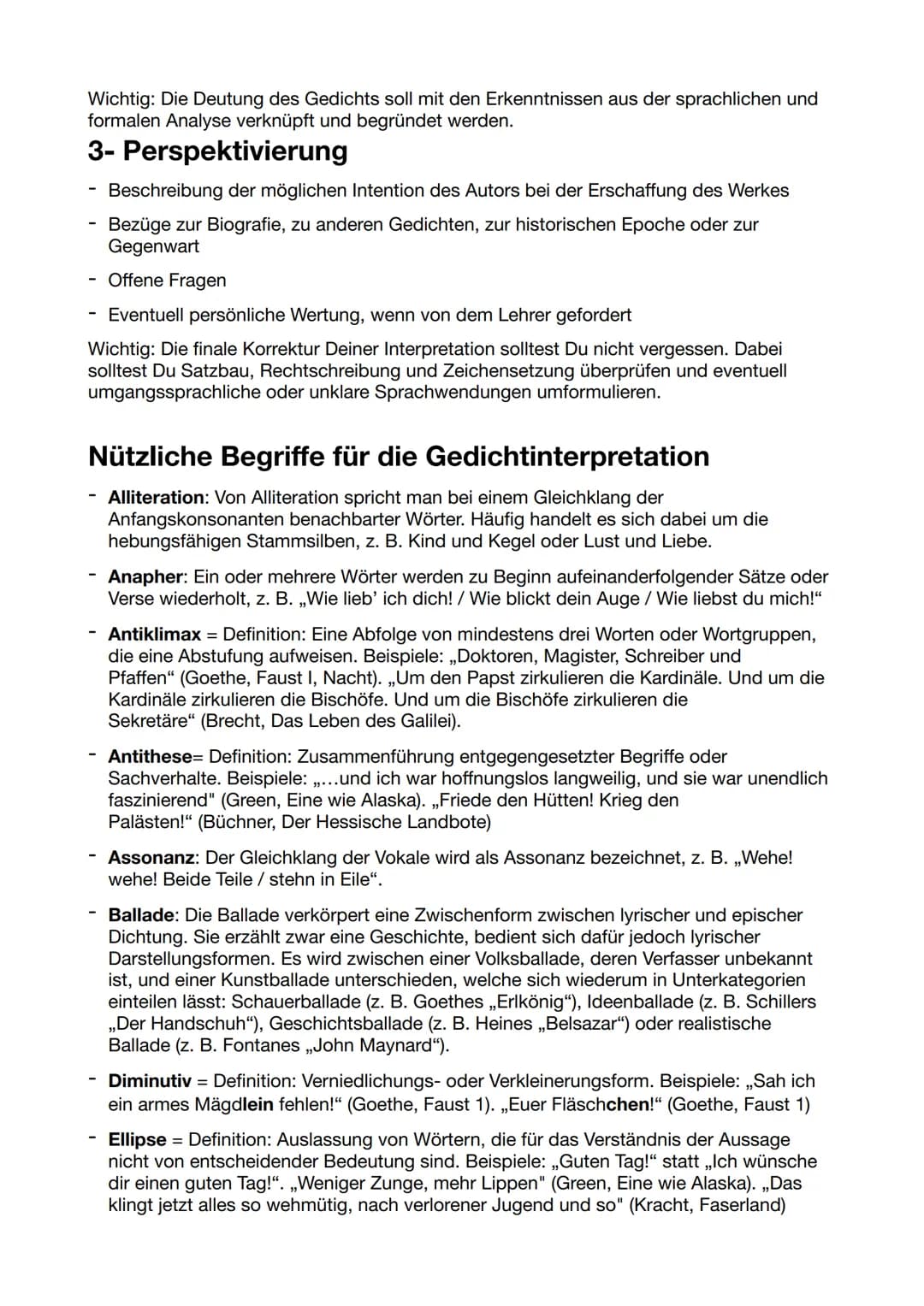 Gedichtinterpretation
Analyse und Interpretation
1 - Einleitung
Die Einleitung einer Gedichtinterpretation kann diese Elemente enthalten:
Na