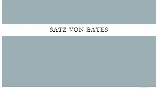 Know Satz von Bayes  thumbnail