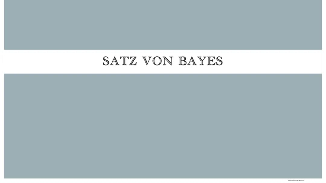 Satz von Bayes 