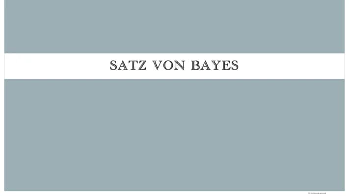 Know Satz von Bayes  thumbnail