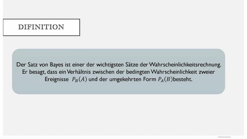 SATZ VON BAYES
Mit CamScanner gescannt BEISPIEL
• Eine Schülerin fährt in 70% der Schultage mit dem Bus.
In 80% dieser Fälle kommt sie pünkt