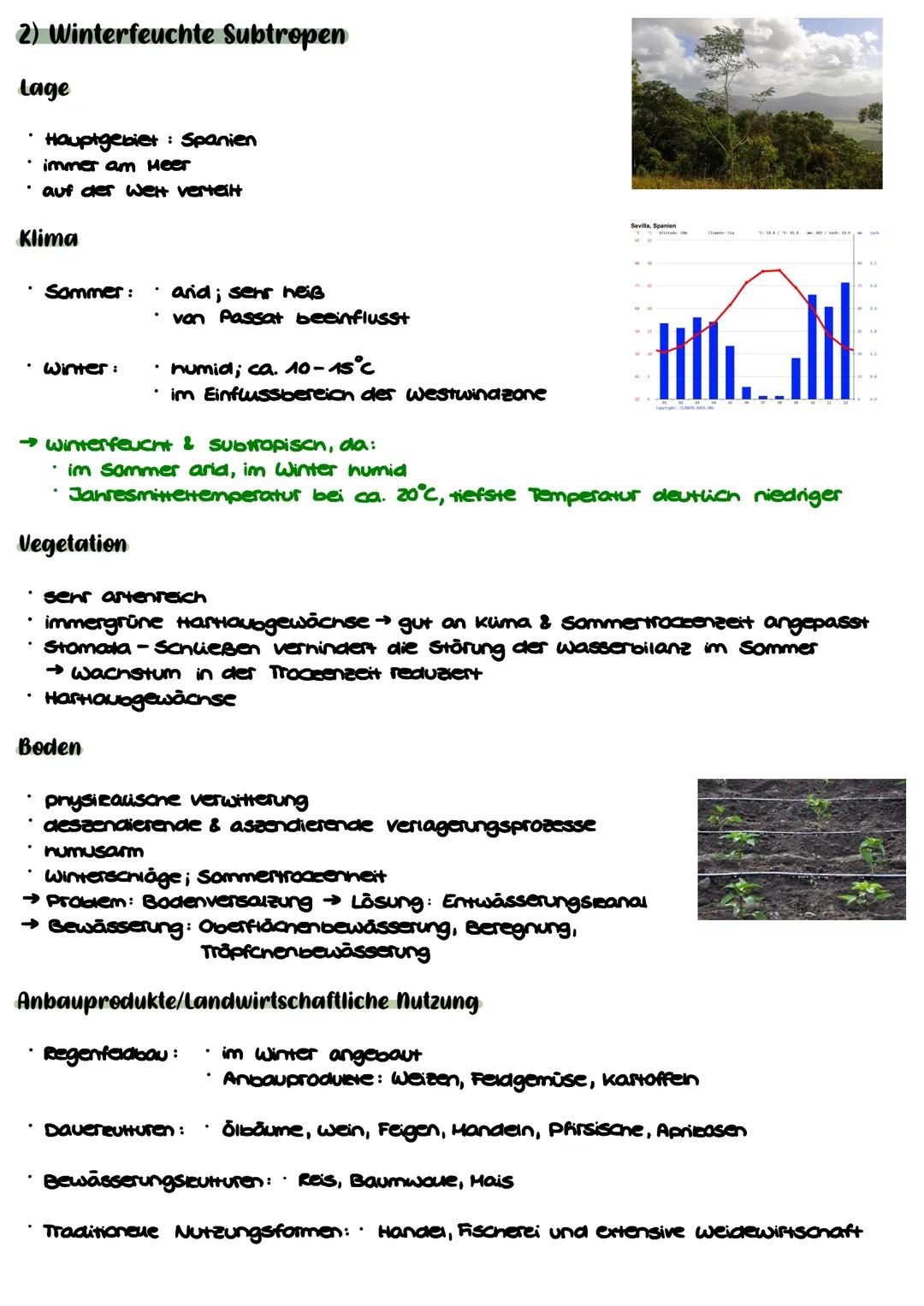Die Subtropen Subtropen
Lage
23,5° -40° NIS Breite
Unterteilung
1) Trockene subtropen
2) Winterfeuchte Subtropen
3) Immerfeuchte subtropen
(