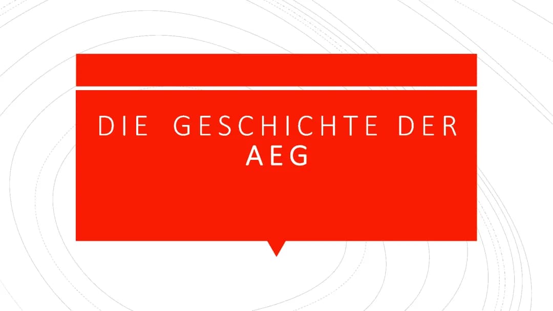 Geschichte der AEG