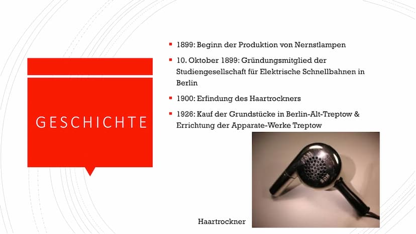 DIE GESCHICHTE DER
AEG
2121212 AGENDA
1. Emil Rathenau – Gründer der AEG
2. Geschichte der AEG
1. Erste bedeutende Produkte
2. Verlauf & Nie