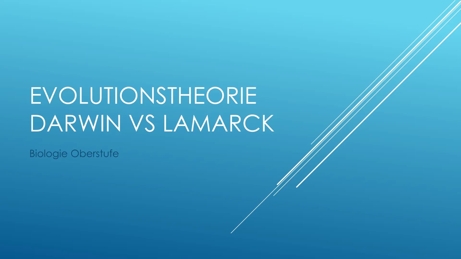 EVOLUTIONSTHEORIE
DARWIN VS LAMARCK
Biologie Oberstufe Darwin vs. Lamarck
Charles Robert Darwin (1809-1882), britischer Biologe und Naturfor