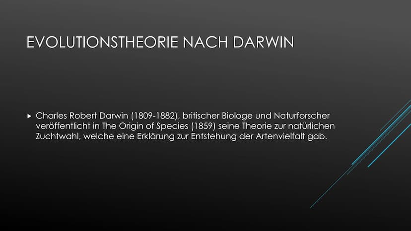 EVOLUTIONSTHEORIE
DARWIN VS LAMARCK
Biologie Oberstufe Darwin vs. Lamarck
Charles Robert Darwin (1809-1882), britischer Biologe und Naturfor