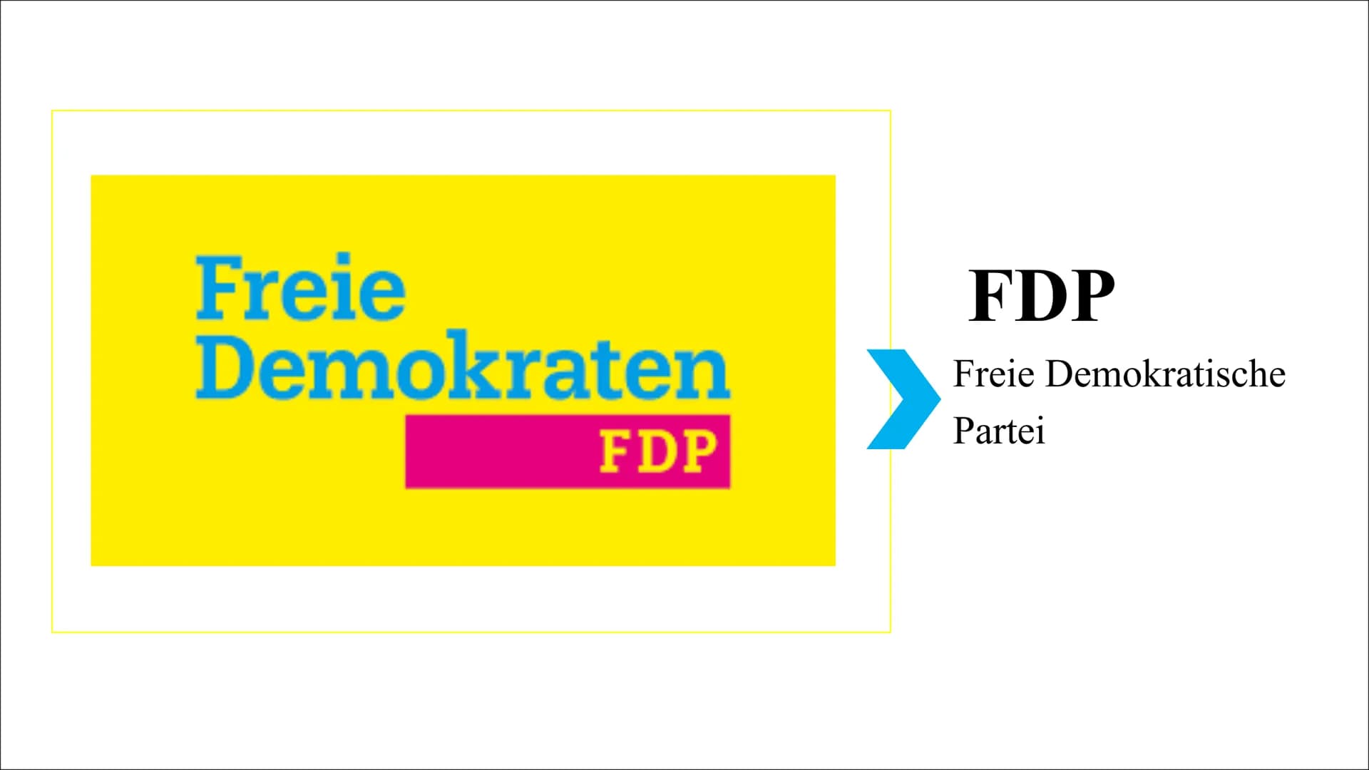 Freie
Demokraten
FDP
FDP
Freie Demokratische
Partei ●
●
●
Freiheit des Einzelnen
Vorsitzender: Christian Lindner
• Ca. 70.000 Mitglieder
92 