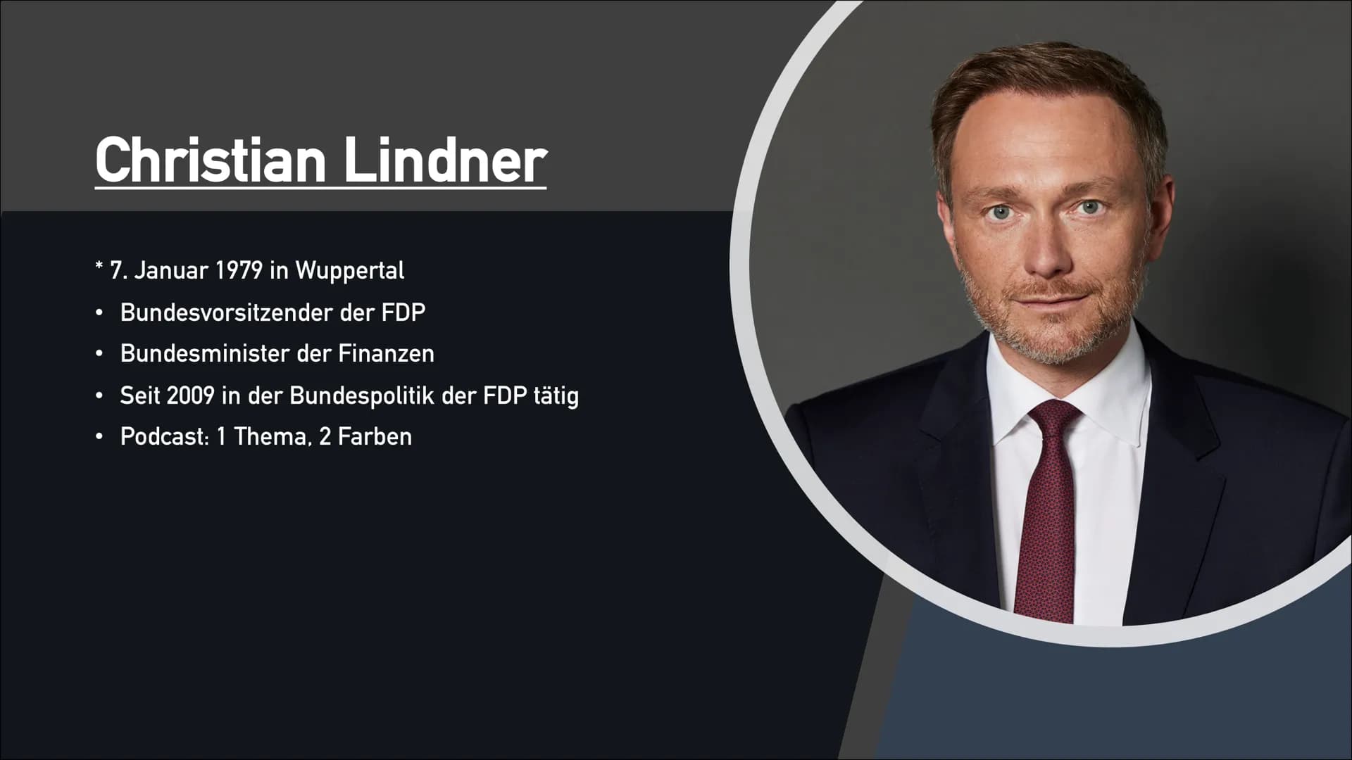 Freie
Demokraten
FDP
FDP
Freie Demokratische
Partei ●
●
●
Freiheit des Einzelnen
Vorsitzender: Christian Lindner
• Ca. 70.000 Mitglieder
92 