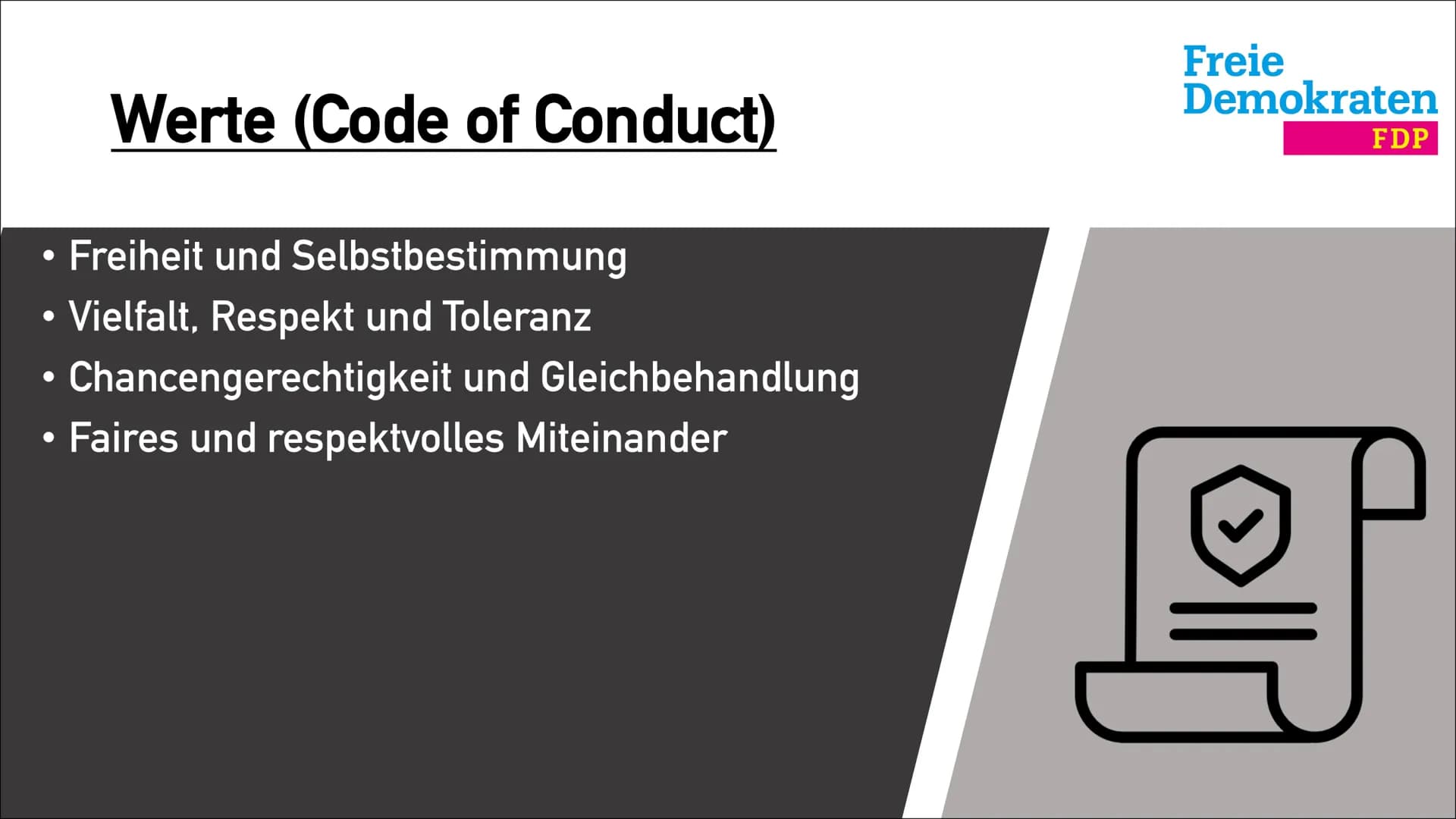 Freie
Demokraten
FDP
FDP
Freie Demokratische
Partei ●
●
●
Freiheit des Einzelnen
Vorsitzender: Christian Lindner
• Ca. 70.000 Mitglieder
92 
