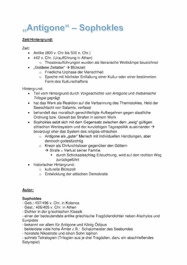 Know Buch: Antigone - Sophokles thumbnail