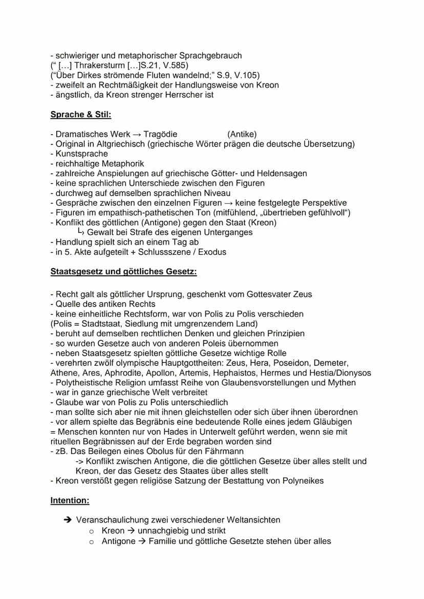 ,,Antigone" - Sophokles
Zeit/Hintergrund:
Zeit:
● Antike (800 v. Chr bis 500 n. Chr.)
442 v. Chr. (Uraufführung in Athen)
o
,,Goldene Zeital
