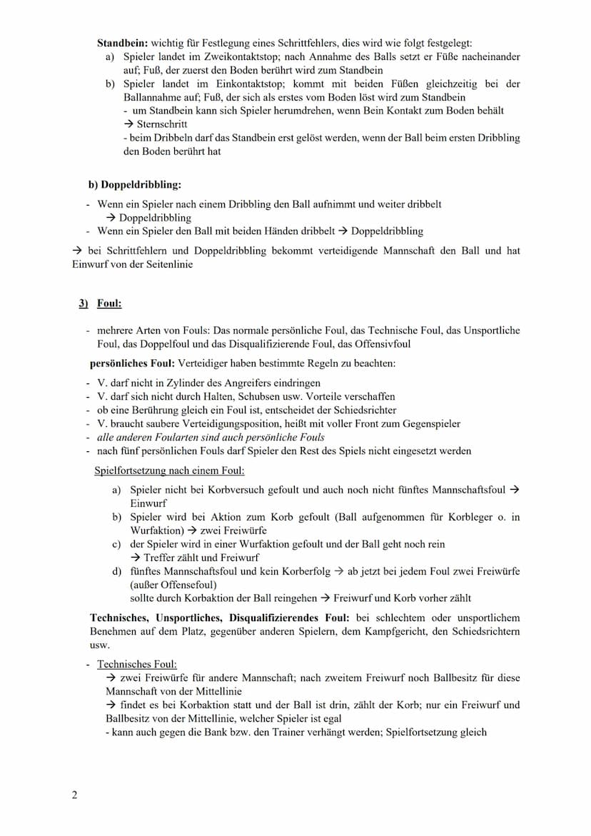Basketball
1) Zeitregeln:
- 3 Sekunden Regel: nicht länger als 3s innerhalb der gegnerischen Zone; immer komplett raus,
bevor man wieder rei