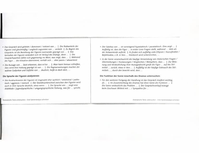 Dramatische Texte untersuchen
Eine Szenenanalyse schreiben
Wie epische Texte (▸ Eine Prosainterpretation schreiben, S. 106 ff.) präsen-
tier