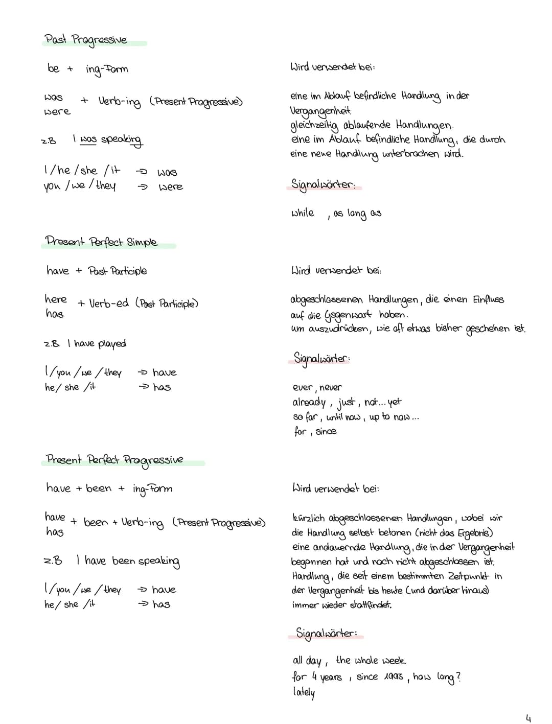 Simple Present
Positiv
1/you/we/they I speak
he/she/it
he speaks
unregelmäßig
am
he/she/it
is
you/we/there are
he/she/it
s' muss mit !
Prese