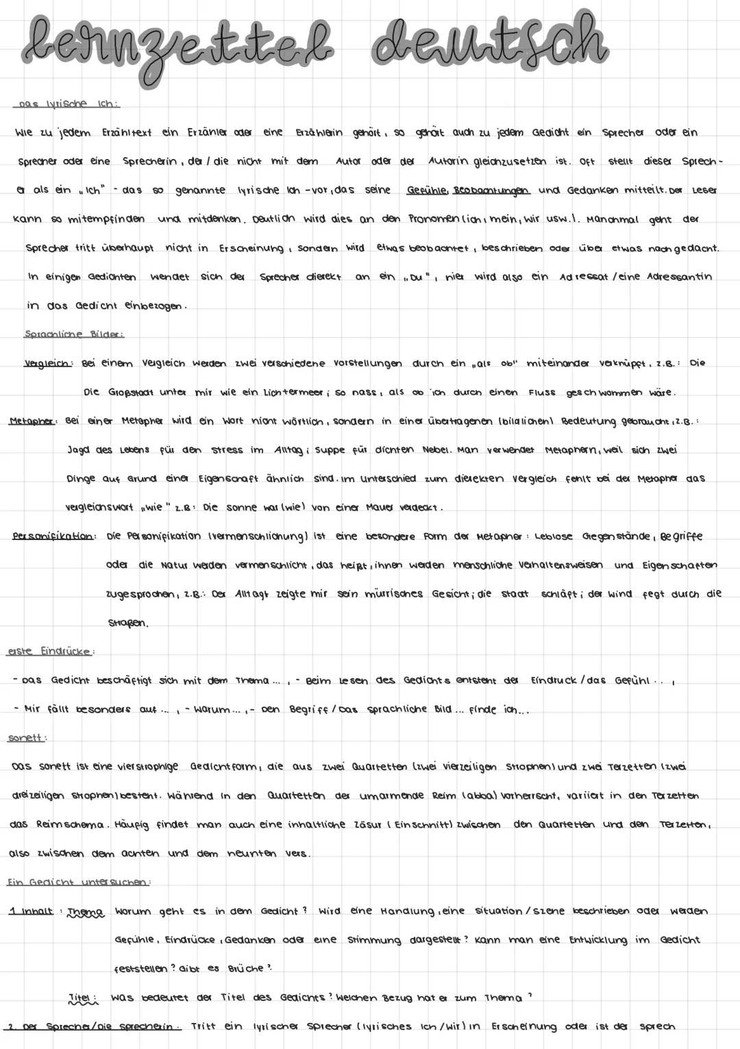 # lernzettel deutsch

oas lyrische ich:

Wie zu jedem Erzähltext ein Erzänier oder eine Erzählerin gehört, so gehört auch zu jedem Gedicht e