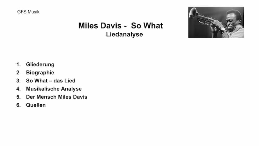 Miles Davis - So what
SO WHAT?
MILES DAVIS
GFS Musik
ORIGINAL MASTER RECORDING
MILES DAVIS Kind of Blue
with Julian "Cannonball Adderley
Pau