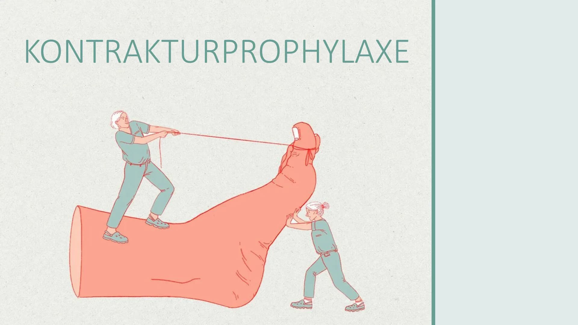 KONTRAKTURPROPHYLAXE Gliederung
• Thema/Problem
●
●
Ursachen und Risikofaktoren
Symptome und Auswirkungen
Maßnahmen
Übungen
on 1. Thema/Prob