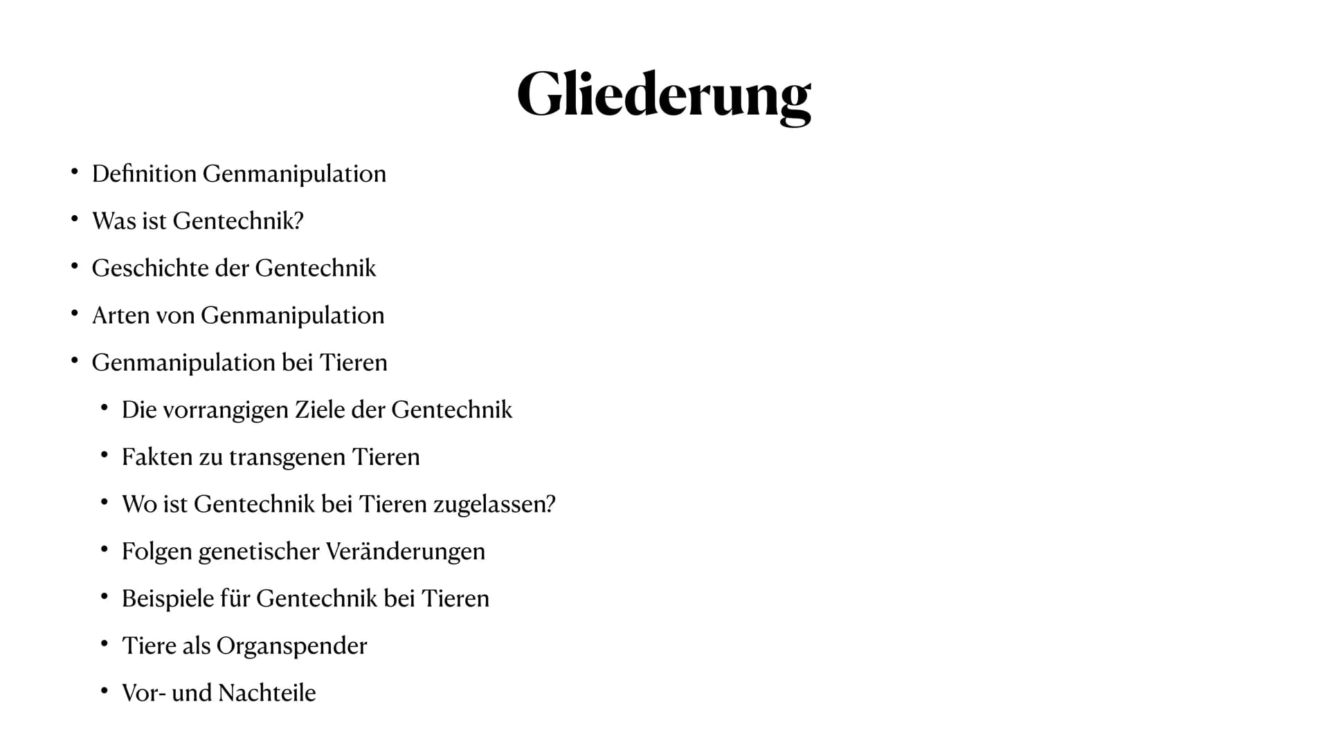 Genmanipulation bei Tieren
und Planzen
Anna-Lena Wiechmann, 27.02.2022 Definition Genmanipulation
• Was ist Gentechnik?
Geschichte der Gente
