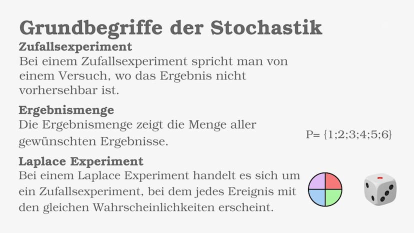 Stochastik
e Inhaltsverzeichnis
• Grundbegriffe der Stochastik
• absolute Häufigkeit
• relative Häufigkeit
• einstufiges & mehrstufiges Zufa