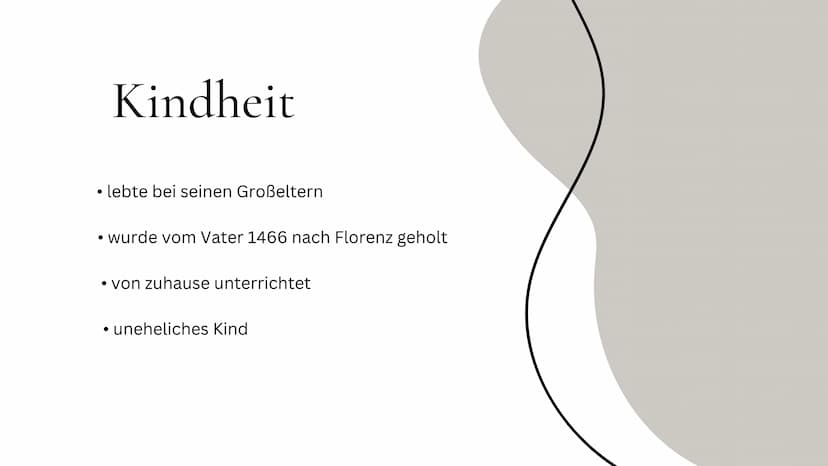 Leonardo
Da Vinci ΟΙ
• Steckbrief
• Ausbildung
Übersicht
• Kindheit
03. Erfindungen
●
●
Gravitation
Besonderheiten
02
●
●
Pest
• Wohnorte
●

