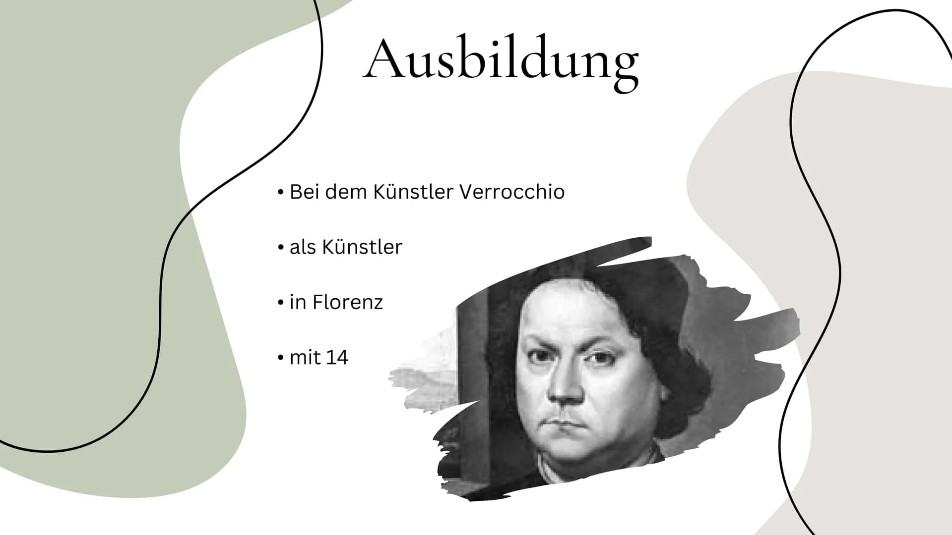 Leonardo
Da Vinci ΟΙ
• Steckbrief
• Ausbildung
Übersicht
• Kindheit
03. Erfindungen
●
●
Gravitation
Besonderheiten
02
●
●
Pest
• Wohnorte
●
