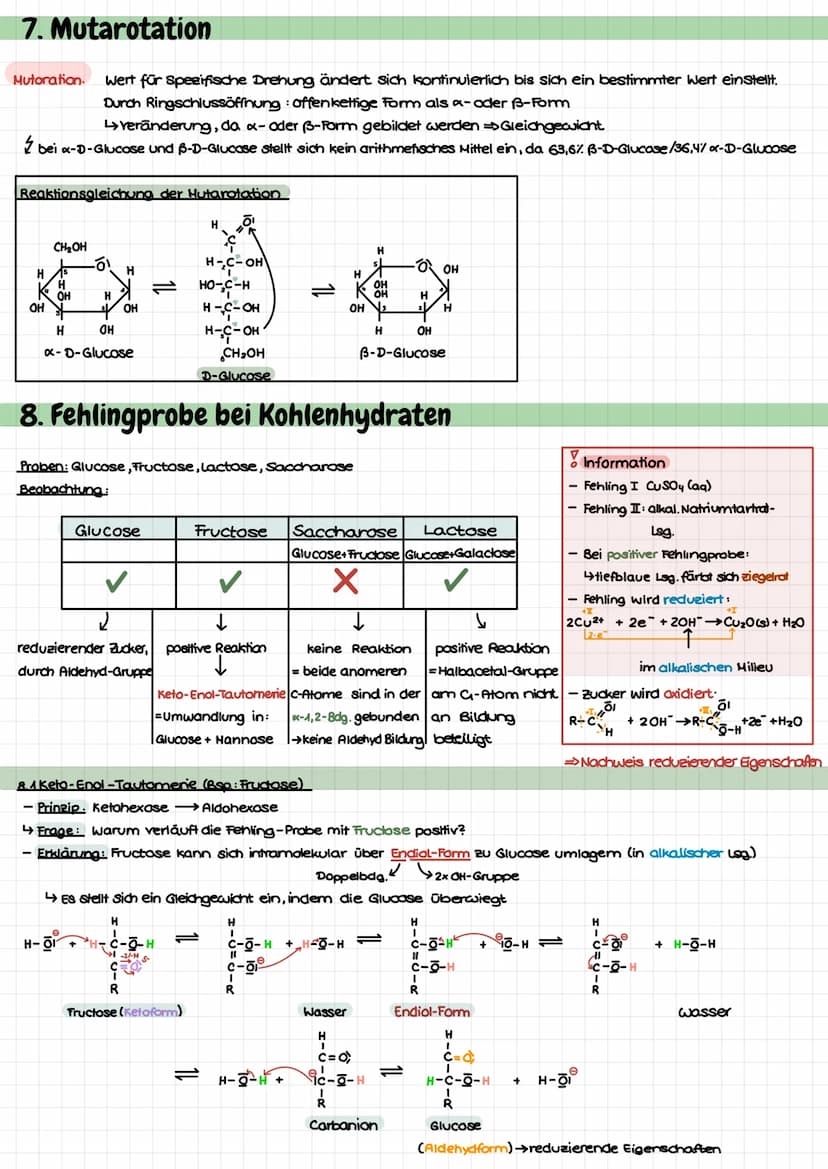 Themen
- Mechanismus: Esterbildung/Esterspaltung (sauer) ✓
- Honosaccharide: Glucose, Fructose v
HD- und L-Konfiguration ✓
FISCHER & HAWORTH