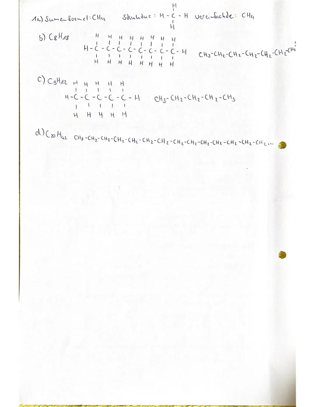 B Schülerexperiment
,,Brennbarkeit der Alkane"
Aufgabe:
Untersuche Methan, Pentan, Octan und Eicosan auf ihre Brennbarkeit!
Klassenstufe B
V