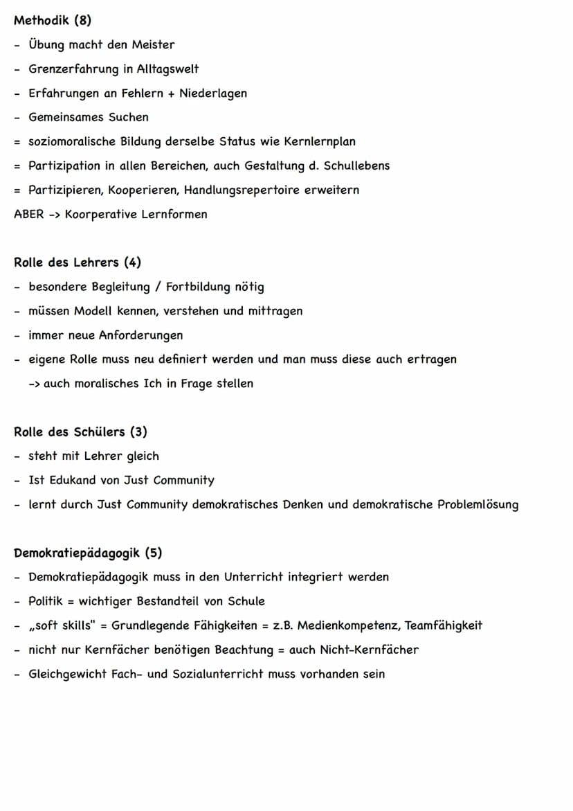 Moralische Erziehung nach Kohlberg
Kerngedanken
- Kohlbergs Studien zur Entwicklung der moralischen Urteilskompetenz bauen auf Piagets
Forsc