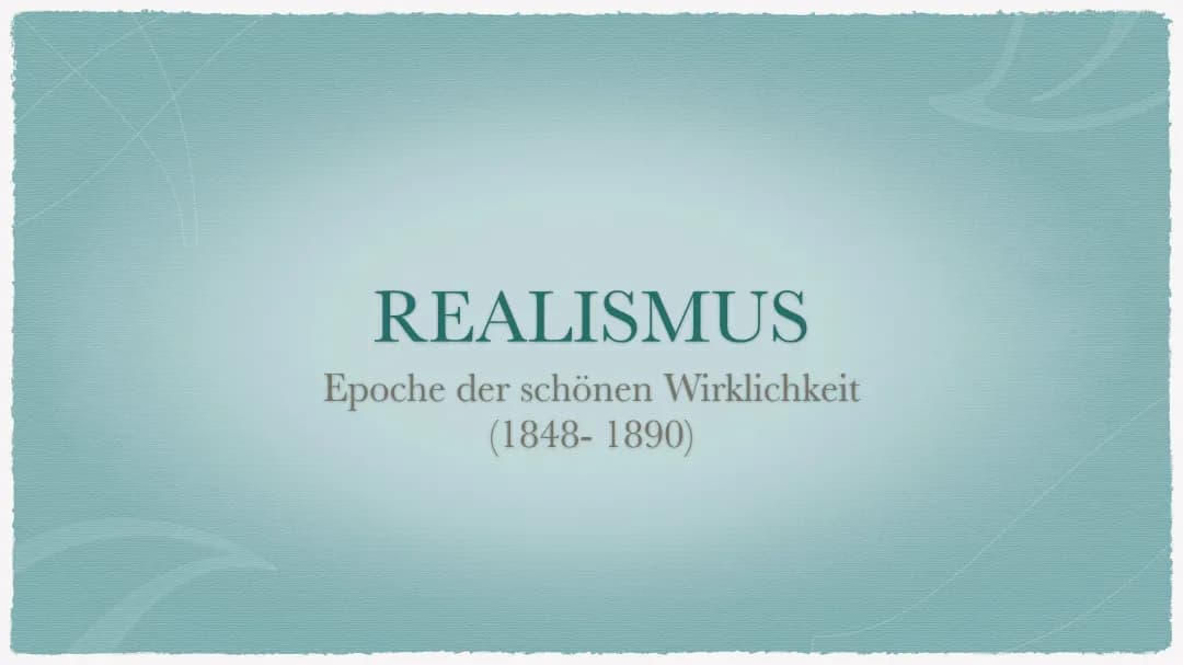 Realismus Epoche: Merkmale, Autoren und Werke