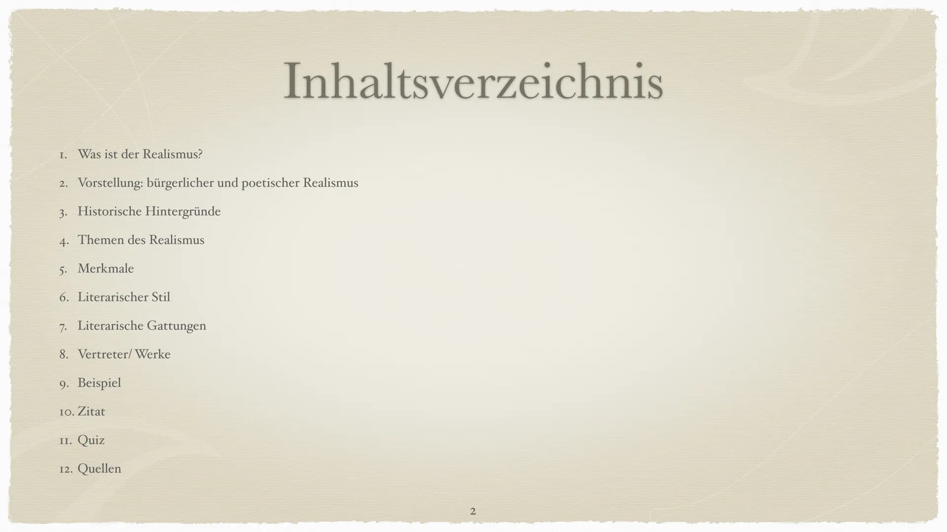 REALISMUS
Epoche der schönen Wirklichkeit
(1848-1890) 1. Was ist der Realismus?
2. Vorstellung: bürgerlicher und poetischer Realismus
Histor