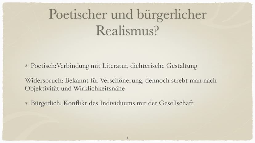 REALISMUS
Epoche der schönen Wirklichkeit
(1848-1890) 1. Was ist der Realismus?
2. Vorstellung: bürgerlicher und poetischer Realismus
Histor