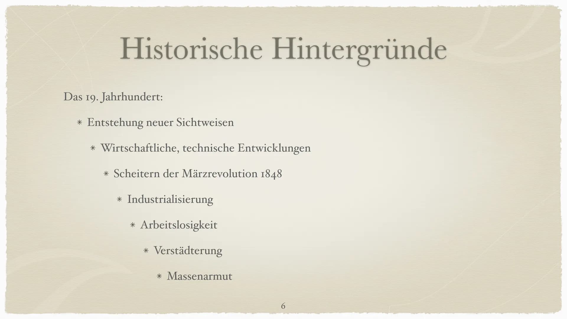 REALISMUS
Epoche der schönen Wirklichkeit
(1848-1890) 1. Was ist der Realismus?
2. Vorstellung: bürgerlicher und poetischer Realismus
Histor
