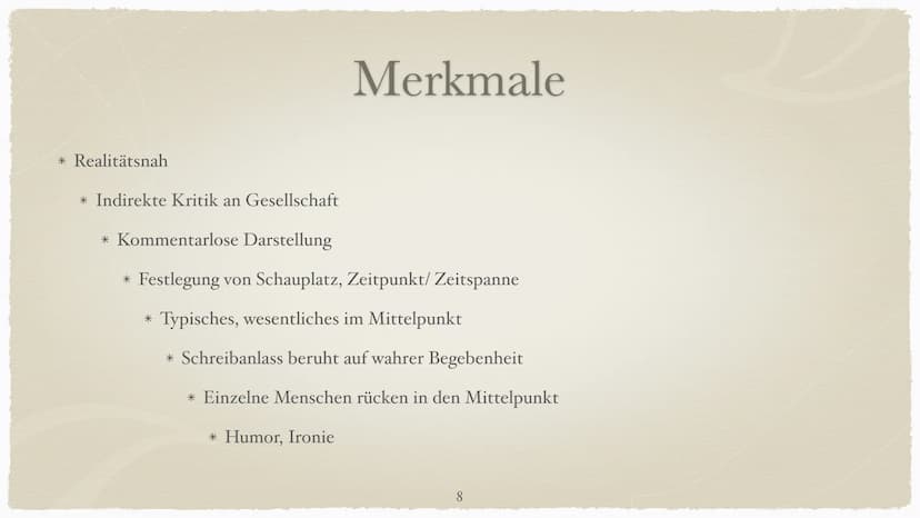 REALISMUS
Epoche der schönen Wirklichkeit
(1848-1890) 1. Was ist der Realismus?
2. Vorstellung: bürgerlicher und poetischer Realismus
Histor
