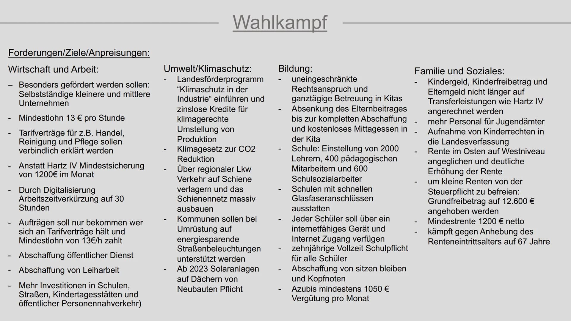 DIE LINKE.
COTONE
Präsentation von Sarah Grabow
Klasse 9a Folie 1: Deckblatt
• Folie 2: Gliederung
Folie 3: Ideologie
Folie 4: historische E