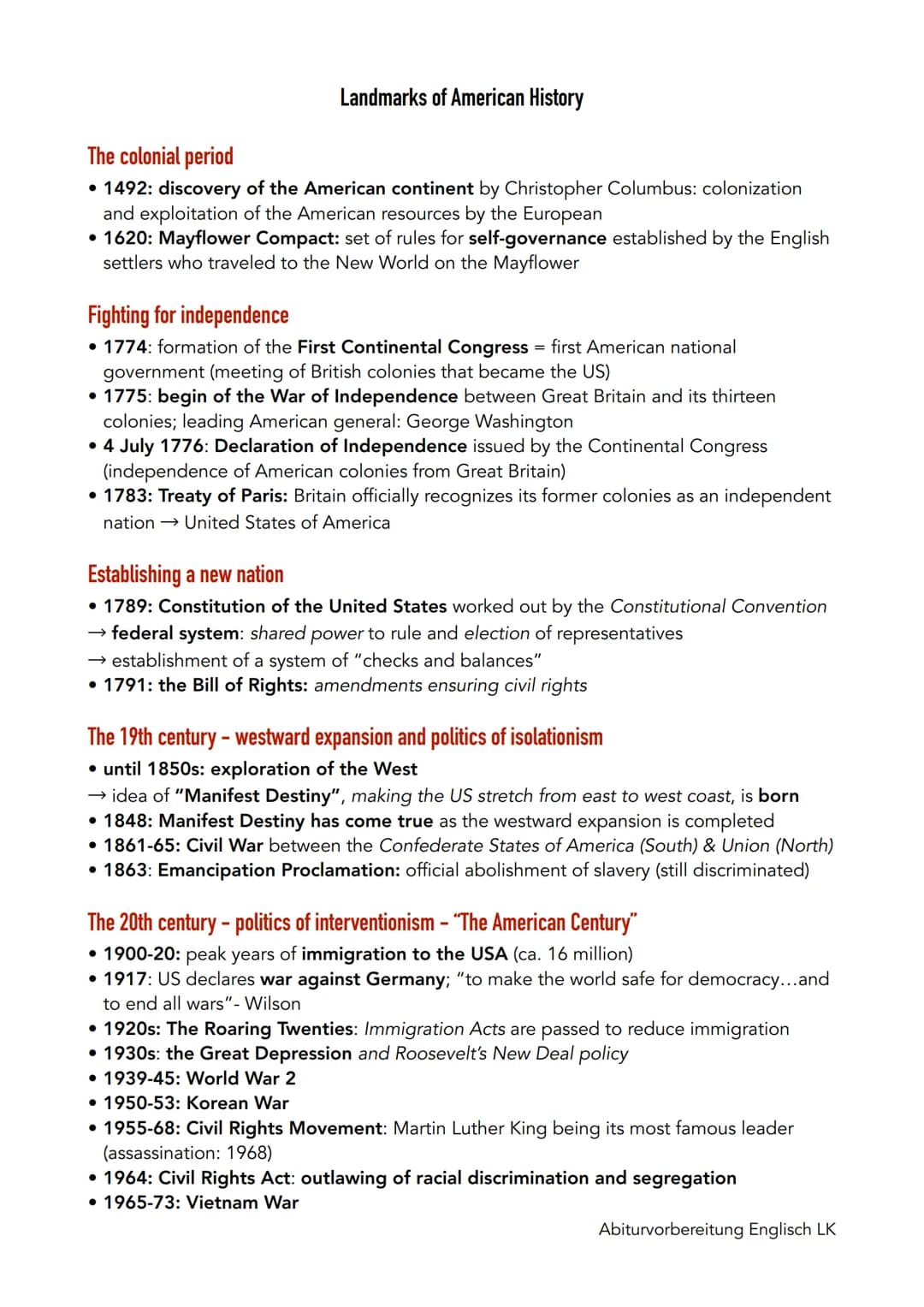 Q1.1 The USA-the formation of a nation
Development and principles of American democracy and the Constitution
• Definition of democracy: "Gov