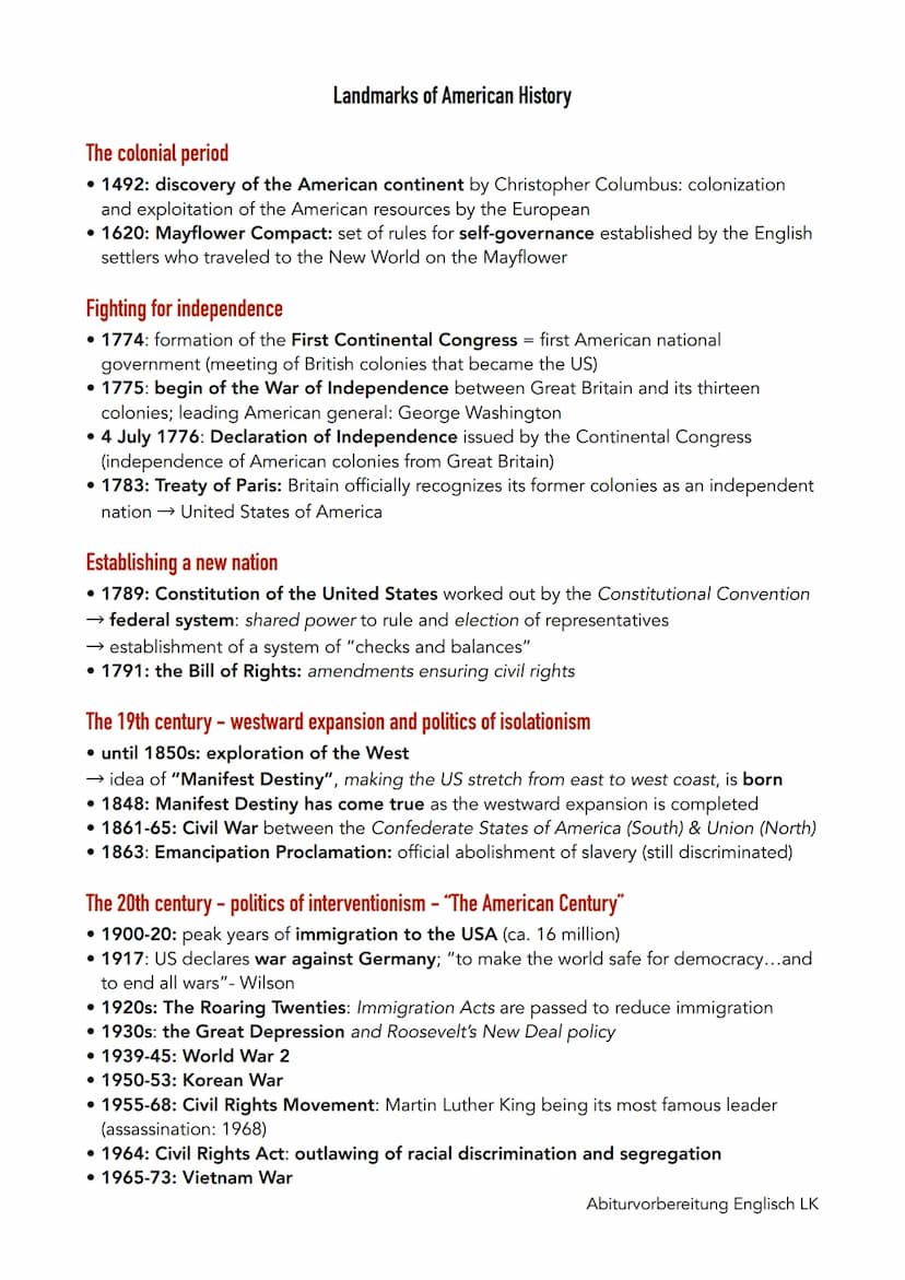 Q1.1 The USA-the formation of a nation
Development and principles of American democracy and the Constitution
• Definition of democracy: "Gov