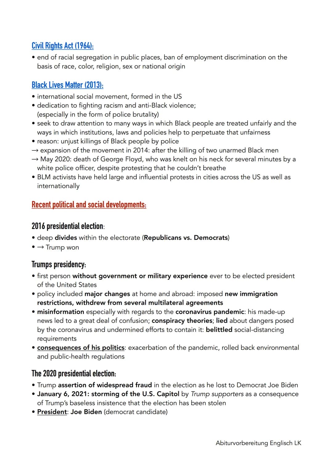 Q1.1 The USA-the formation of a nation
Development and principles of American democracy and the Constitution
• Definition of democracy: "Gov