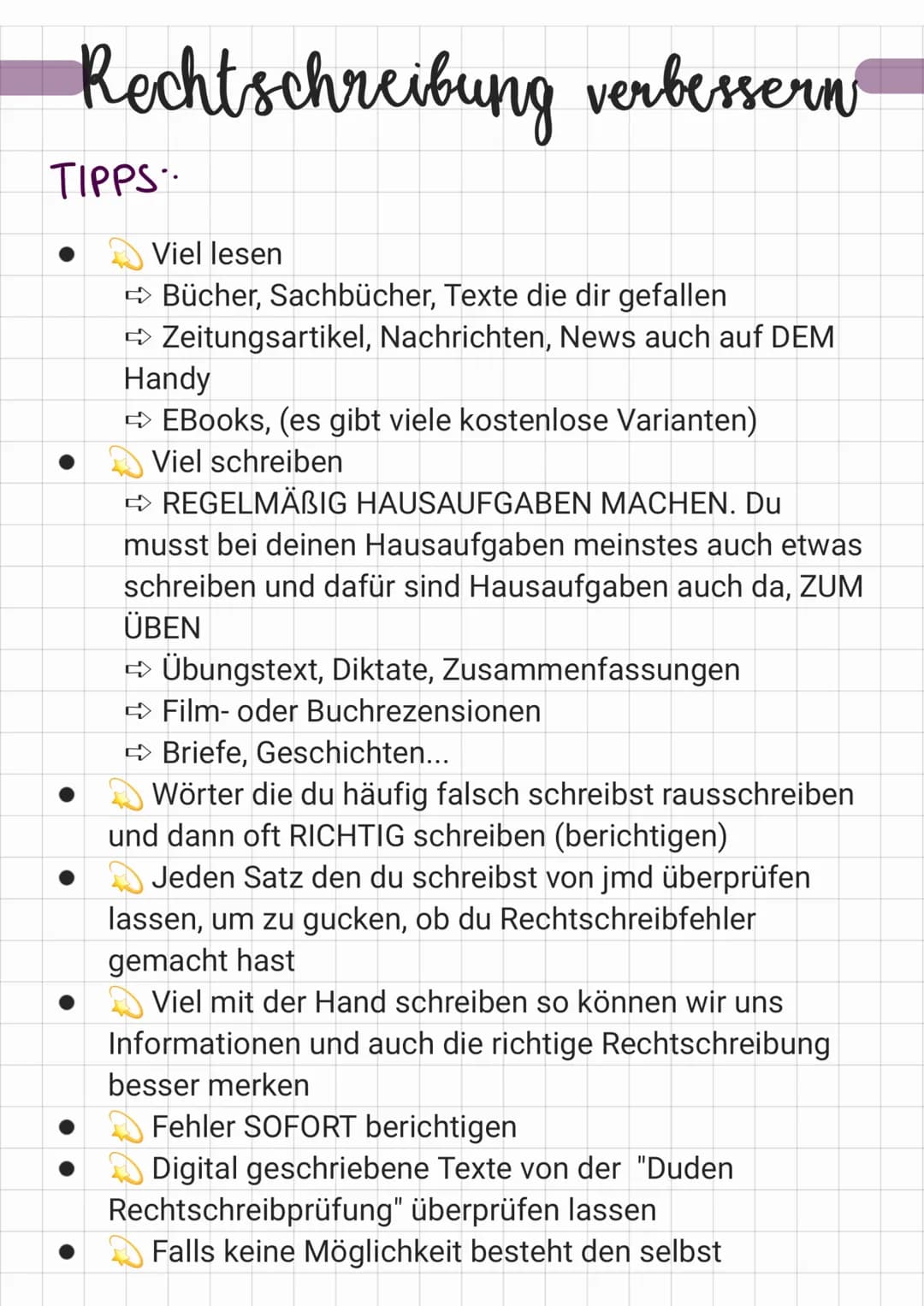 Rechtschreibung verbessern
TIPPS.
Viel lesen
➡Bücher, Sachbücher, Texte die dir gefallen
➡ Zeitungsartikel, Nachrichten, News auch auf DEM
H