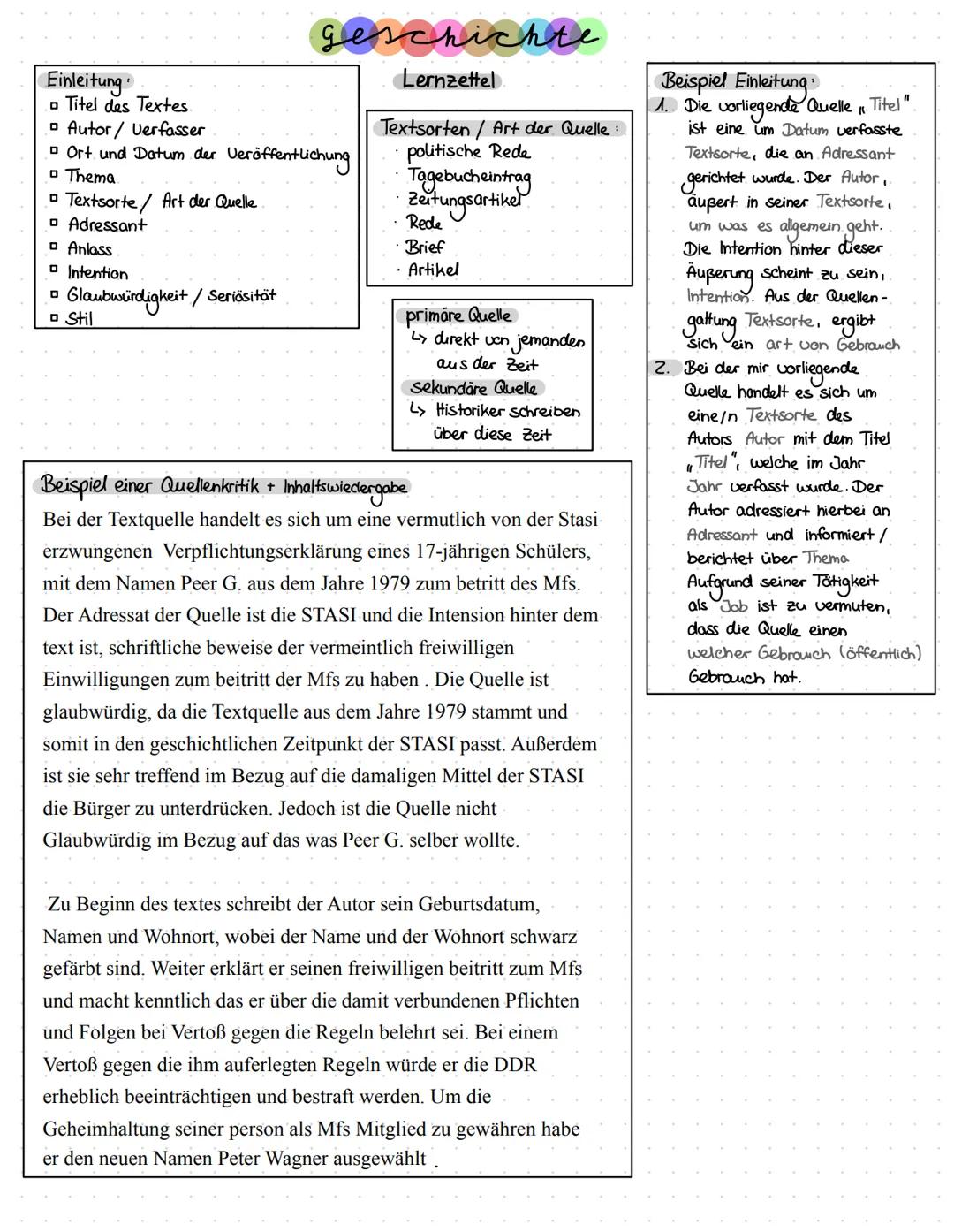 Einleitung
□ Titel des Textes.
Autor/ Verfasser
□ Ort und Datum der Veröffentlichung
□ Thema.
Textsorte / Art der Quelle
□ Adressant
□ Anlas