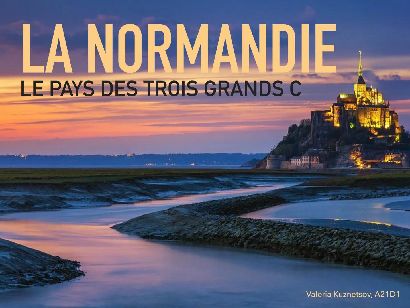,,Des vacances en Normandie
vous feront découvrir de
magnifiques plages, de puissants
châteaux et d'impressionnants
châteaux. Les vacanciers
